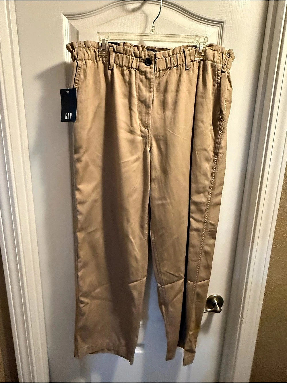 GAP Paperbag Waist Wide-Leg Pants Brown XL NWT